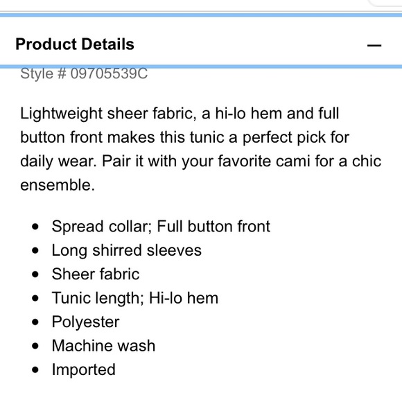 🔥Sheer Chiffon Tunic Top - Picture 5 of 5